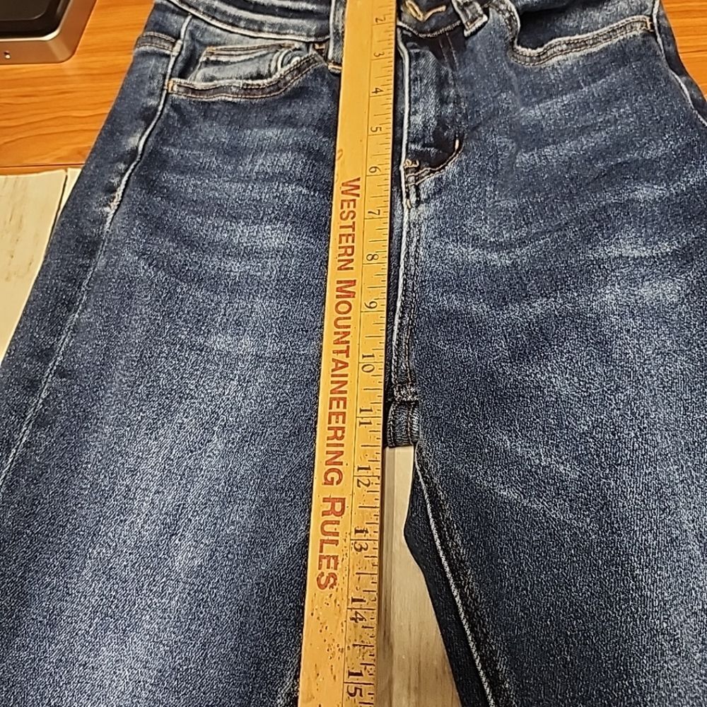 Vervet Growing High Rise Slim Straight Crop Raw Hem Women’s Size 25 - Picture 3 of 15